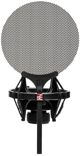 sE Electronics Isolation Pack with Integrated Metal Microphone Pop Filter & Microphone Shock Mount - Compatible with sE X1 Series or sE2200 Series Mics