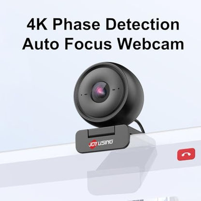 JOYUSING Flip600R 4K Webcam for PC - Ultra 4K HD Webcam with Tripod, PDAF Autofocus, Noise-Cancelling Mics, 79° FOV, Auto Light Correction, Privacy Cover, Streaming Camera for Gaming/Beauty