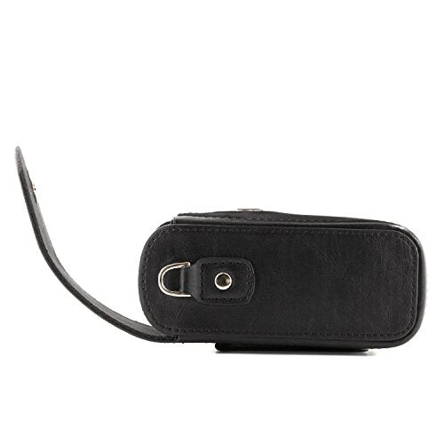 MegaGear MG766 Leather Camera Case with Strap compatible with Canon PowerShot G7 X Mark III, G7 X Mark II, G7 X - Black - color: Black