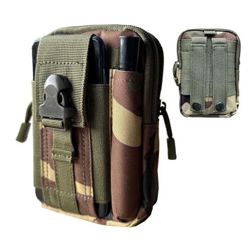 Belt Pouch, Tactical Molle Phone Pouch EDC Utility Pouches Waist Bag, Small Cell Phone Holster Gear Tool Gadget Pocket for Men - color: Jungle Camo
