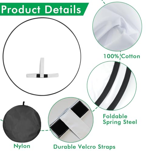 White Screen Chair Backdrop, 56inch Collapsible White Screen Chromakey Portable Pop Up Background for Video Chats, Webcam, Photography, Photo Zoom, Streaming Games (White) - color: White