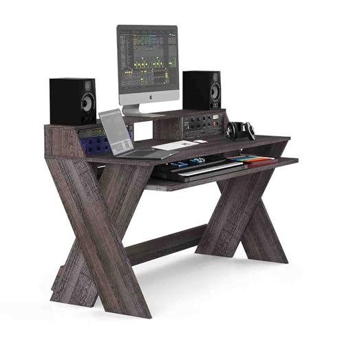 Glorious Sound Desk Pro Professional Studio Workstation in Walnut - style: Sound Desk Pro Walnut