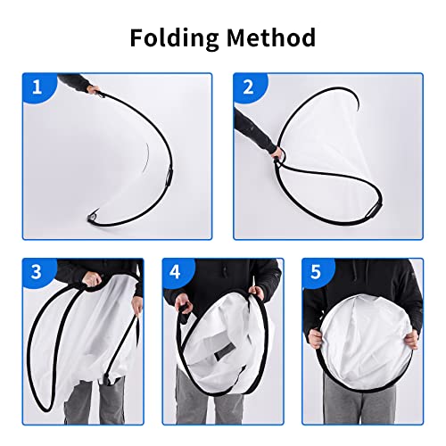 Selens Photography Reflector Holder Stand Kit, 32in / 80cm 5-in-1 Collapsible Light Reflectors with Swivel Boom Arm Stand and Sandbag for Photo Video Studio Lighting