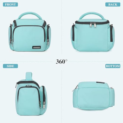 G-raphy Camera Bag Case Compact Lightweight Shoulder Crossbody Sling Photography Bags for Nikon Canon Sony DSLR SLR Mirrorless with Removal Straps Mint - color: Mint
