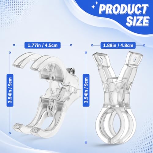3.5 Inch Clear Plastic Spring Clamps 12 Pack, Multifunctional Large Balloon Arch Clips, Practical Accessories for Backdrop Decor, Pool Towel, DIY Crafts & Photography Studio Supplies