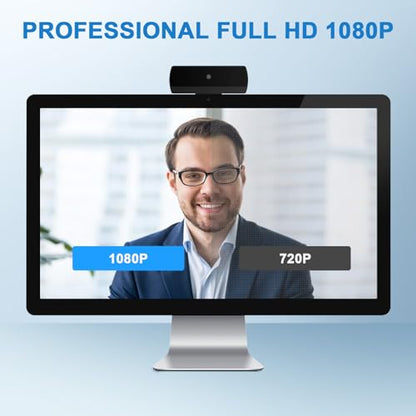 Diccik 1080P Webcam with Microphone, Full HD Web Camera for Desktop Computer and Laptop USB Computer Camera for PC Pro Streaming Webcam for Zoom/Skype/Teams, Plug and Play PC for Windows &Mac