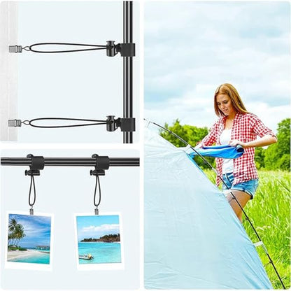Backdrop Clips Holder Background Clamps Stand Photography Cloth Curtain Clips Adjustable Elastic for Photo Video Studio 12pcs