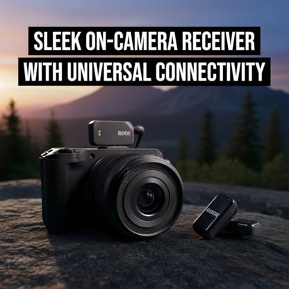 RØDE Wireless Micro - Compact Wireless Microphone Camera Kit, Two Mics with Camera Receiver, Smartphone Receiver, and Charge Case for Content Creation - USB-C, Black - color: USB-C Camera Kit