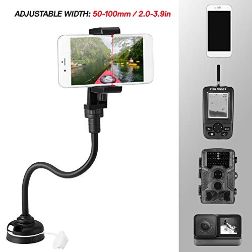 Lixada Kayak Phone Mount Universal Boat Bracket Canoe Camera Mount Holder with Flexible Long Arm
