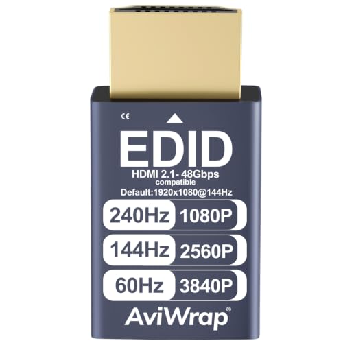 HDMI Dummy Plug,EDID Emulator,Headless HDMI 2.1 Adapter,Virtual Display for VR,Remote Desktop & GPU Acceleration,Supports 4K/60Hz,1440p/144Hz,1080p/240Hz - color: 1080p 240Hz /hdmi2.1