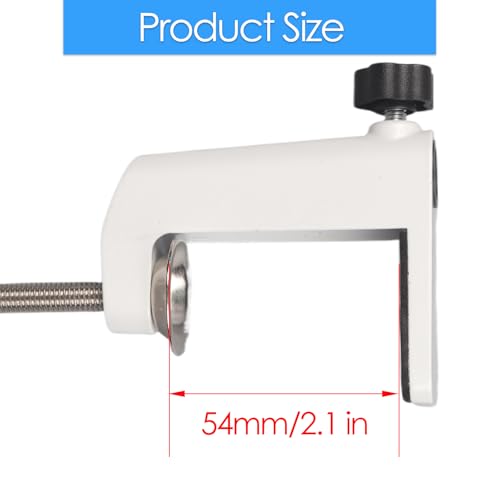 Universal C-Clamp Lamp Holder Desk Mount Clamp Base for Swing Arm Lights, DIY Lighting, Monitors, Workbenches (white) - color: White