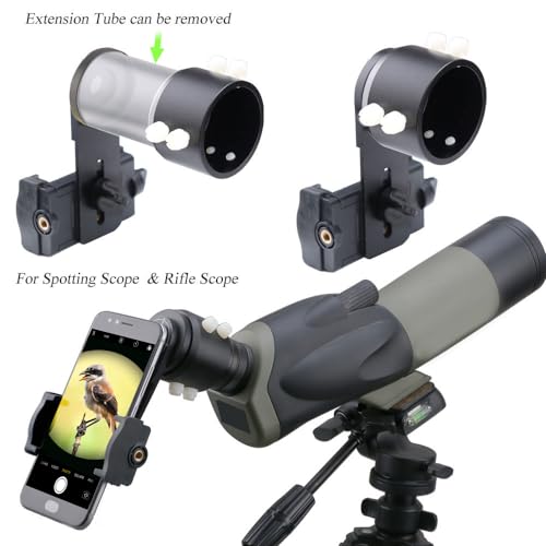Rifle Scope Mount Camera Adapter - Smartphone Camera Adapter for Hunting Teaching | Universal phone adapter; stable alignment; wide compatibility - size: Alum Single View 33~46mm