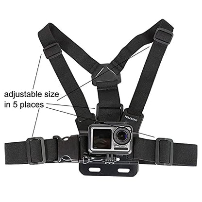 PellKing Mobile Phone Chest Mount Harness Strap Holder Cell Phone Clip Action Camera POV for Samsung iPhone Plus etc
