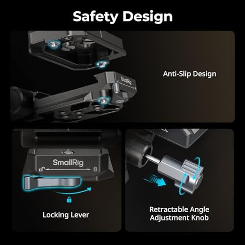 SMALLRIG Power Banks Mount Plate Kit, Power Bank Holder with Double Quick Release Plate for Arca-Swiss, Aluminum Alloy Adjustable Powerbank Mount Plate for Mirrorless Camera and Power Banks - 4695 - style: Power Bank Holder