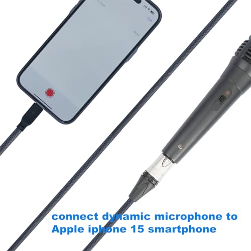 3.3FT Female XLR to USB C Micphone Cable,USB C to XLR for Dynamic Microphone iPhone 15,ipad,Notebook,Tablet - color: enhanced version, size: 3.3FT