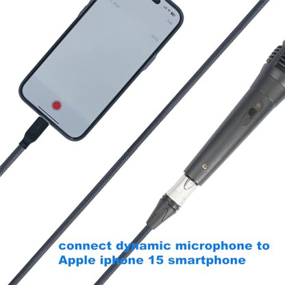 3.3FT Female XLR to USB C Micphone Cable,USB C to XLR for Dynamic Microphone iPhone 15,ipad,Notebook,Tablet - color: enhanced version, size: 3.3FT