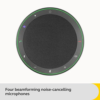 Jabra Speak2 75 (2025 Edition) Wireless Bluetooth Speakerphone - 4 Noise-Cancelling Mics, 65mm Speakers - New Linking Feature - USB-A Dongle - Certified for Microsoft Teams - Dark Grey - size: Bluetooth & USB-A Adapter, style: Teams Certified