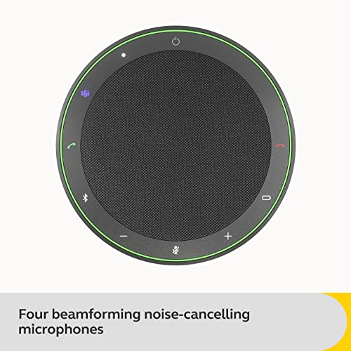 Jabra Speak2 75 (2025 Edition) Wireless Bluetooth Speakerphone - 4 Noise-Cancelling Mics, 65mm Speakers - New Linking Feature - USB-C Dongle - Certified for Microsoft Teams - Dark Grey - size: Bluetooth & USB-C Adapter, style: Teams Certified