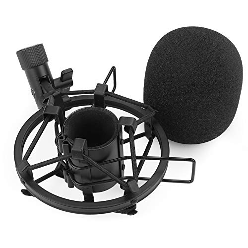 SUNMON SM58 Microphone Shock Mount Holder with Foam Windscreen for Absorbe Vibration and Noise, Pop Filter Suitable for SM58-LC, SM58-CN Dynamic Mic - color: Shock Mount with Foam Windscreen