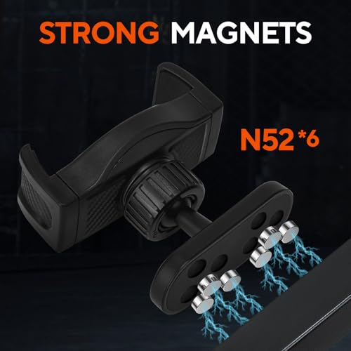 Magnetic Phone Holder for Gym, 360° Adjustable | Gym Phone Mount with Strong Magnet Base, Compatible with All Smartphones - size: A- Magnet Phone Holder