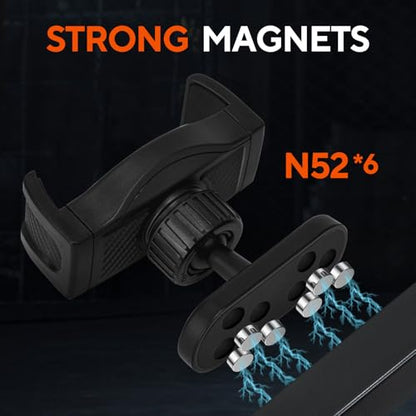 Magnetic Phone Holder for Gym, 360° Adjustable | Gym Phone Mount with Strong Magnet Base, Compatible with All Smartphones - size: A- Magnet Phone Holder