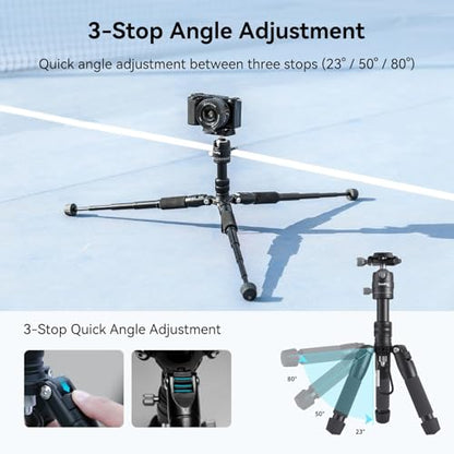 SmallRig VT-20 Aluminum Mini Tripod, 20" Desktop Tripod with 360° Ball Head, Compact Desktop Tripods for DSLR Camera Video Camcorder, Load up to 13lb/6kg - style: VT-20