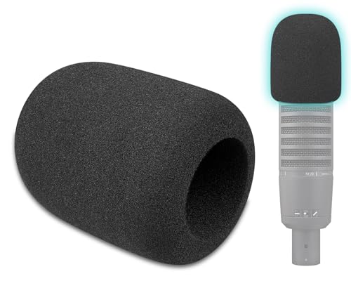 SOULWIT Pop Filter for Electro-Voice RE20/RE27/RE320, Protective Mic Cover Windscreen Foam - Black