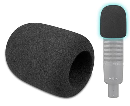 SOULWIT Pop Filter for Electro-Voice RE20/RE27/RE320, Protective Mic Cover Windscreen Foam - Black
