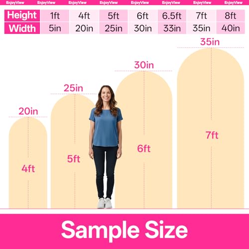 Custom Arch Backdrop Standee with Back Stand, Personalized Photo Cardboard Cutout Customized Background Board for Birthday Party, Wedding Graduation & Event Decor, 1-8 FT Tall