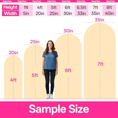 Custom Arch Backdrop Standee with Back Stand, Personalized Photo Cardboard Cutout Customized Background Board for Birthday Party, Wedding Graduation & Event Decor, 1-8 FT Tall