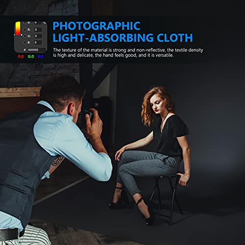 NEEWER 6x9 feet/1.8x2.8m Photo Studio 100% Pure Polyester Collapsible Backdrop Background for Photography, Video and Television (Backdrop Only) - Black - color: Black, size: 6 x 9 ft