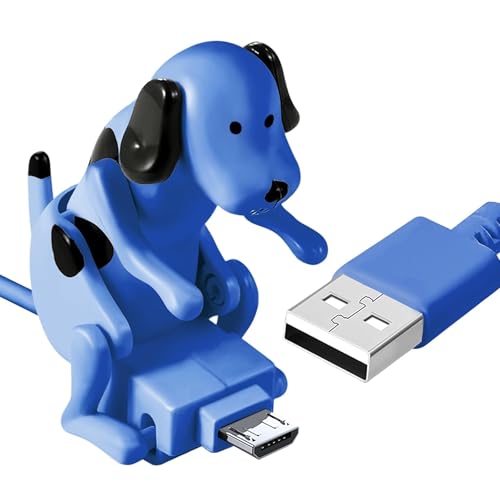 Funny Dog Fast Charger Cable - Dog Charging Cable,Portable Stray Dog Charging Cable,Dog Toy Smartphone USB Cable Charger,for iPhone Type-C Various Models Phones. - color: Blue, size: Android
