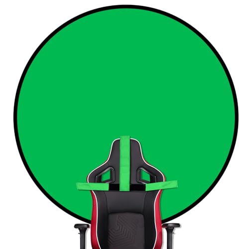 Portable Green Screen Chair with Stand 57 inch Double Sided Chroma Key Backdrop for Zoom/Streaming, Foldable Green Background for Photography, Video Chats, Gaming & Meetings