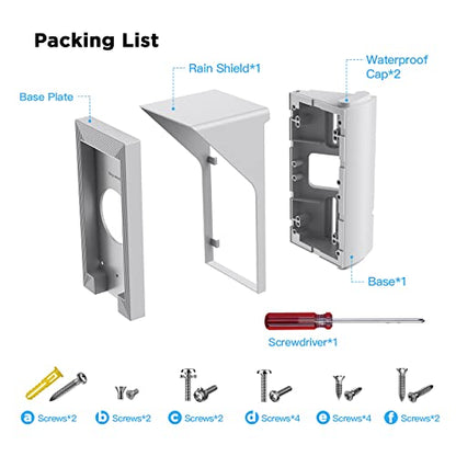 OLAIKE Video Doorbell Mount for Blink, Nest & Ring | Adjustable 30-60° Angle Wedge Kit with 3 Dedicated Base Plates | Eliminates Blind Spots | Compatible with Wired/Pro/4/3/2/1 & More Model - color: White