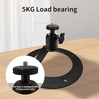 Projector Stand Table Tripod: Ballhead Angle 360 Degree Adjustable with 1/4" Screw for Most Projectors Webcams