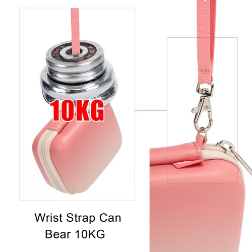 Cwatcun Digital Camera Case, Small Camera Pouch Carrying & Protective Case for AbergBest 2.7" LCD Kodak Pixpro/Canon PowerShot ELPH 180/190 / DSCW830 Travel Cameras, Waterproof Shockproof Case, Pink - color: Pink