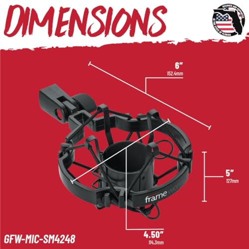Gator Frameworks GFW-MIC-SM4248 Universal Shockmount for Microphones 42-48mm in Diameter - size: 42-48mm, style: Medium Condensor