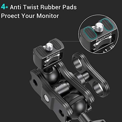 SMALLRIG Articulating Magic Arm with Double Ballheads (1/4" Screw) Monitor Mount for Field Monitor, Lights, Audio Recorders - 2070 - style: 360° full-range