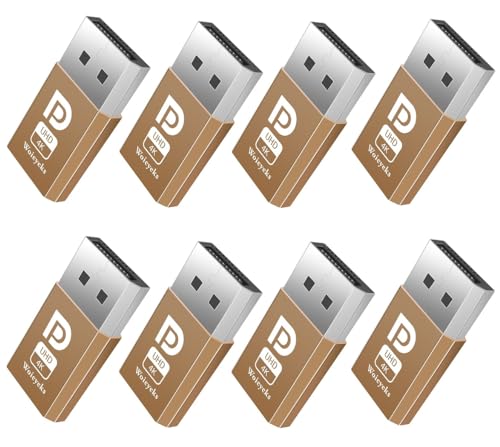 DisplayPort Dummy Plug 4K,Headless Ghost Display Emulator EDID Emulator Plug Support 1080@60Hz-3840x2160@17hz 8-Pack - size: DP 8 pack