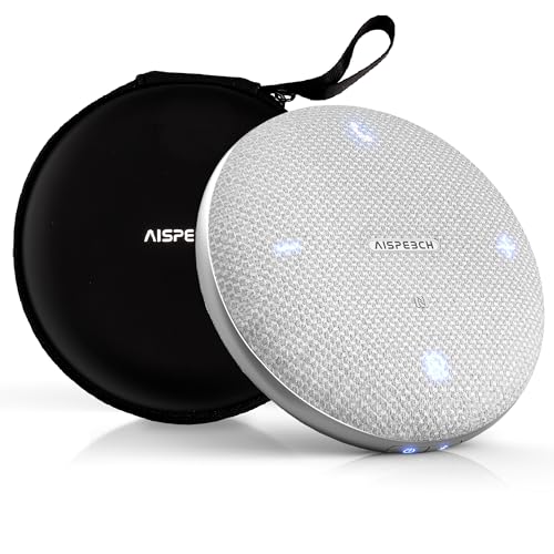 Bluetooth Conference Speakerphone M4 Conference Microphone with AI Noise Reduction AI Transcription Full-Duplex 360° Omnidirectional Voice Pickup USB Speaker for Teams Zoom Home Office, Gray - color: M4 GRAY, style: M4 Omnidirectional Speakerphone