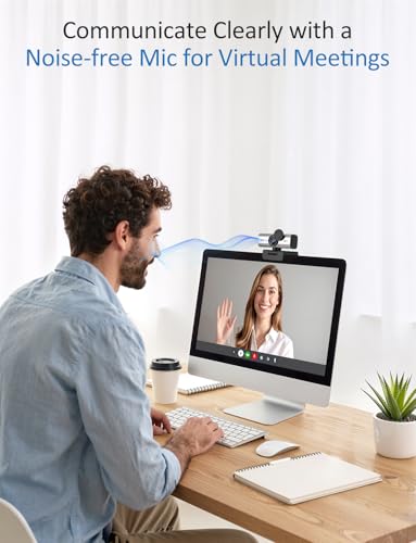 Webcam for PC, 4K Streaming Camera, Web Camera for Desktop/Laptop Computer Webcam with Microphone, Plug and Play USB Web Cam, Aluminum Alloy casing, for Live Streaming, Video Calls (Silver) - color: Silver