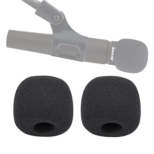 Shure SM57 Windscreen - Pop Filter Mic Foam Cover Compatible with Shure SM57 Microphone Black Noise Cancellation Windsock Cover(2 Pack) - color: SM57 Mic Cover