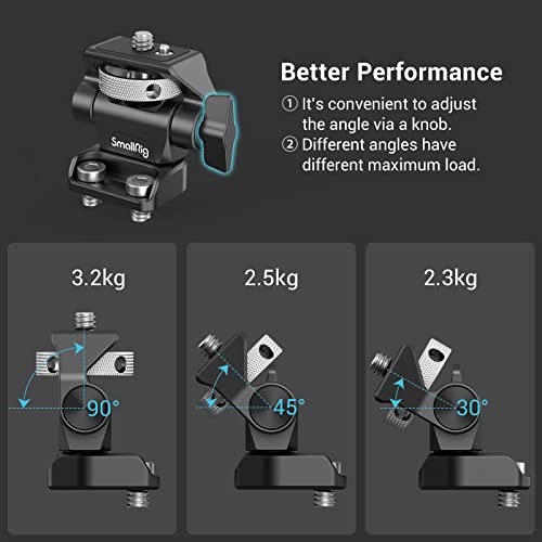 SmallRig Monitor Mount Swivel 360° and Tilt 180° Adjustable Bracket with 1/4"- 20 Screws for 5" and 7" Monitor - style: 1/4"- 20 Screws