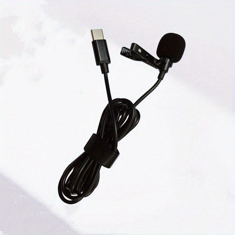 Wired Lavalier Microphone for Mobile Recording Video Live Streaming and Noise Reduction Mini Microphone