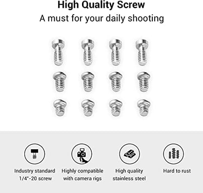 SMALLRIG Allen Wrench Screw 1/4" Screws Accessories Tool (12pcs/Pack) - 1713 (Pack of 2) - size: 12pcs 1/4" Screw 1713 (Pack of 2)