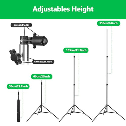 Portable Green Screen Chromakey Backdrop with Stand,59 * 39 inch Pop Up Collapsible Backdrop,Foldable Blue&Green Screen 2 in 1 Backdrop for Photo and Video Shooting,Gaming (Green & Blue)