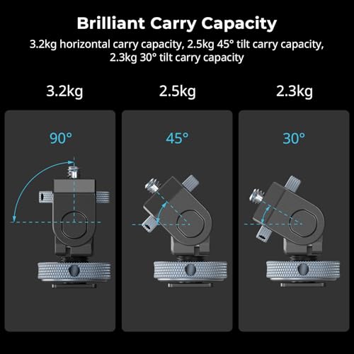 SmallRig Camera Monitor Mount Lite with Cold Shoe, Swivel 360° and Tilt 180° Holder for Field Monitor, LED, Flash and Video Shooting Photography Accessories, Max Load Capacity of 90° Tilt 3.2kg