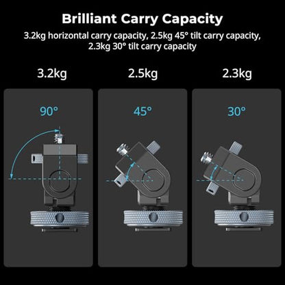 SmallRig Camera Monitor Mount Lite with Cold Shoe, Swivel 360° and Tilt 180° Holder for Field Monitor, LED, Flash and Video Shooting Photography Accessories, Max Load Capacity of 90° Tilt 3.2kg