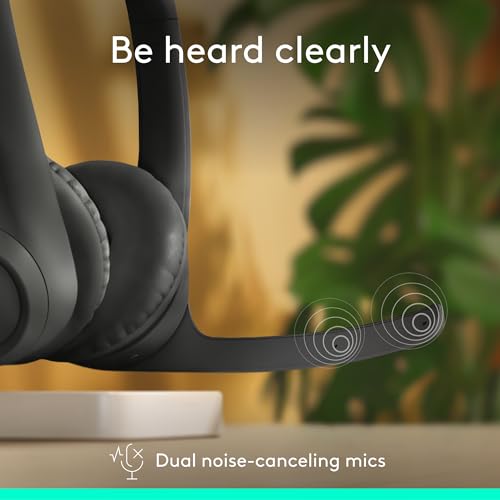 Logitech Zone 301 Wireless Bluetooth Headset with Noise-Canceling Microphone, Compatible with Windows, Mac, Chrome, Linux, iOS, iPadOS, Android – Graphite - color: Graphite