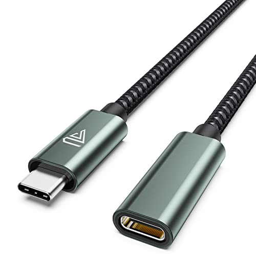 Faracent USB C Extension Cable (20Gbps/240W/3.3Ft), USB 3.2 Type C 3.1 Male to Female Extension Charging & Sync for iPhone 17 16 15 Pixel PSVR2 MacBook Air Pro/New iPad Dell XPS Surface Book - color: Dark Green, size: 3.3ft*1